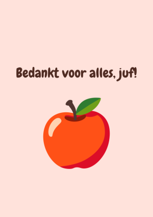 Bedankt voor alles, juf