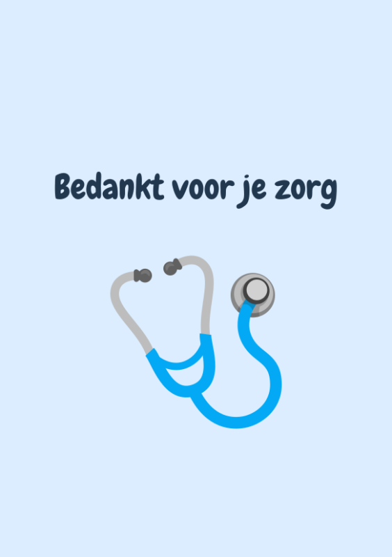 Bedankt voor je zorg met stethoscoop