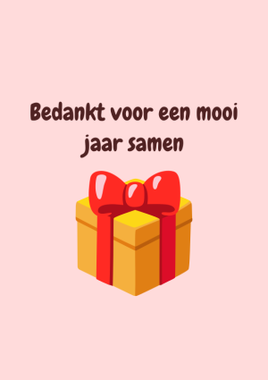 Bedankt voor een mooi jaar samen