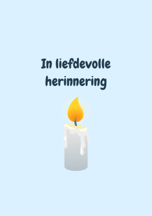 In liefdevolle herinnering met kaarsje