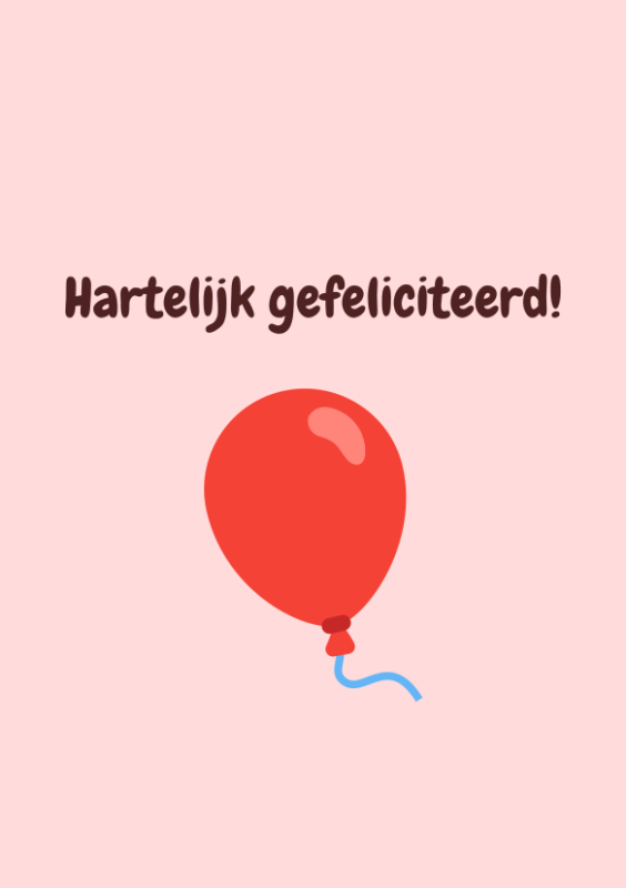 Hartelijk gefeliciteerd met ballon