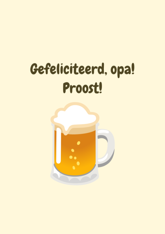 Gefeliciteerd, opa! Proost