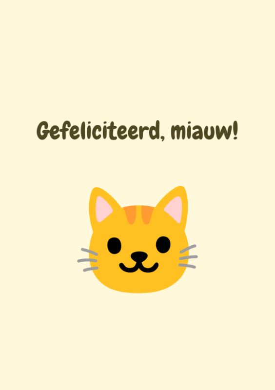 Gefeliciteerd, miauw