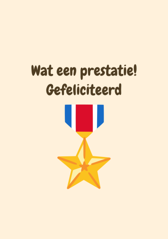Wat een prestatie! Gefeliciteerd
