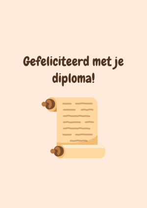 Gefeliciteerd met je diploma