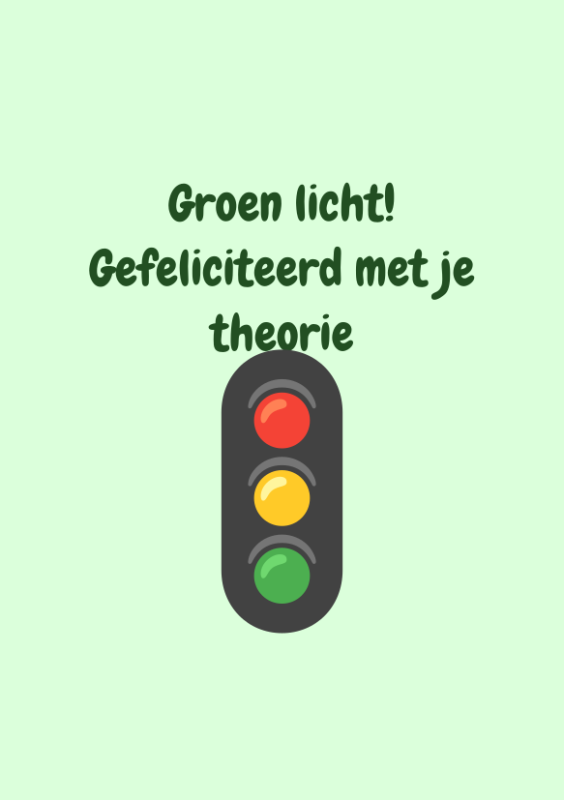 Groen licht! Gefeliciteerd met je theorie