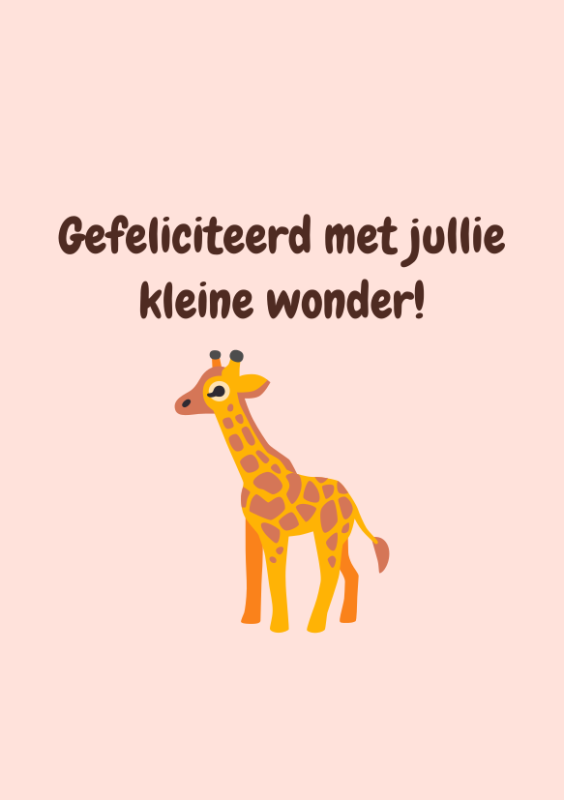 Gefeliciteerd met jullie kleine wonder