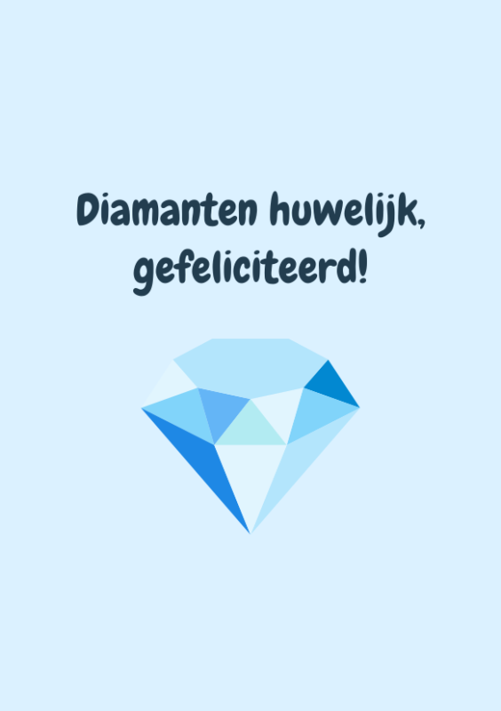 Diamanten huwelijk, gefeliciteerd