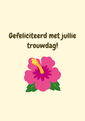 Gefeliciteerd met jullie trouwdag