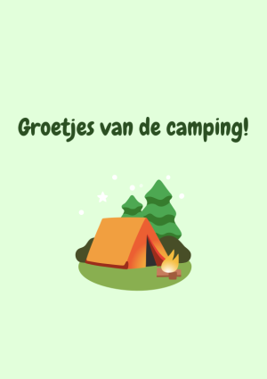 Groetjes van de camping met tent