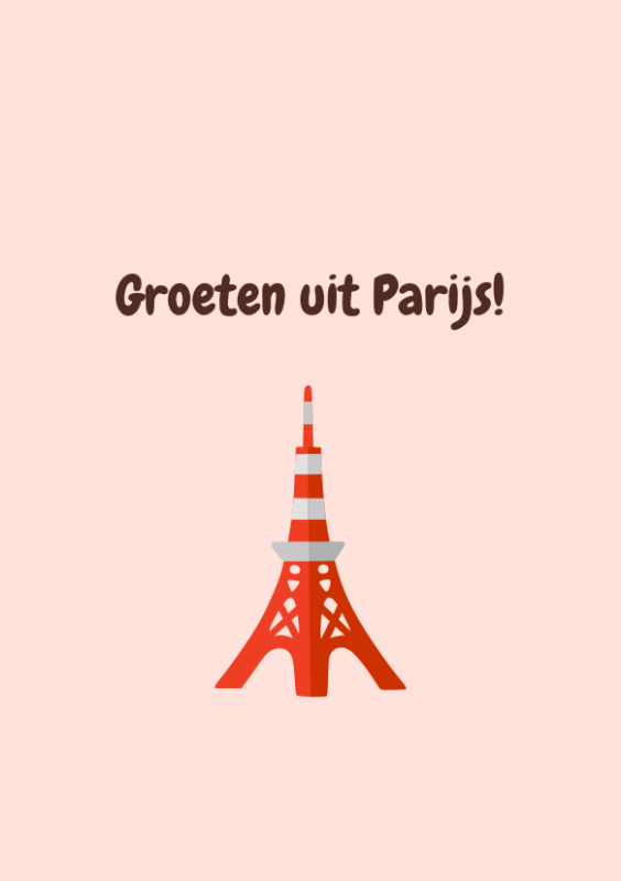 Groeten uit Parijs met toren