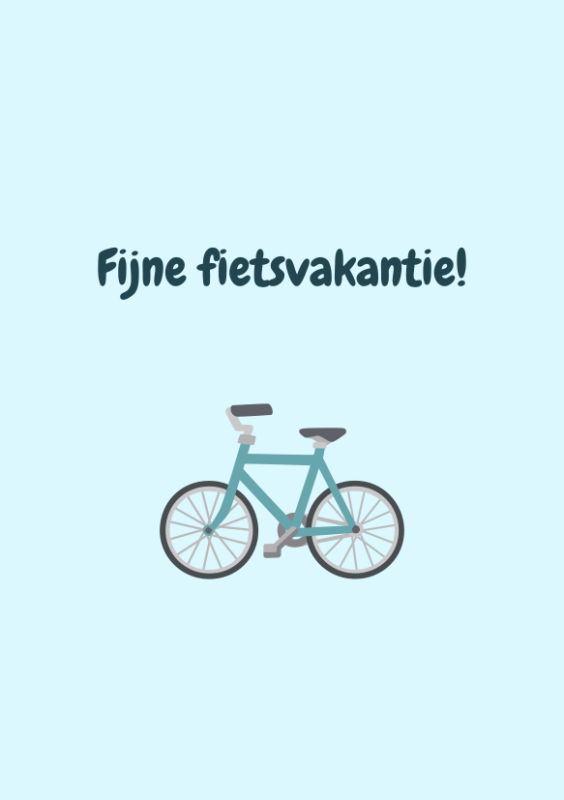 Fijne fietsvakantie