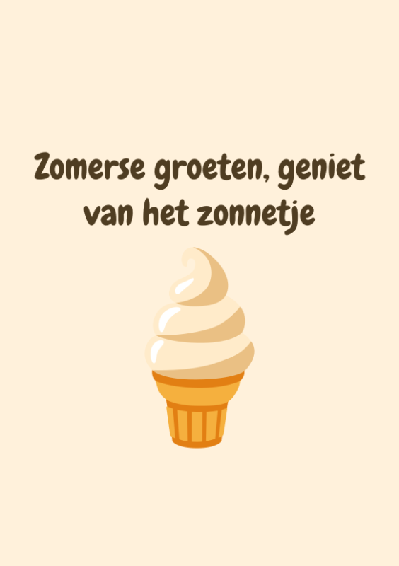 Zomerse groeten, geniet van het zonnetje