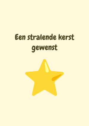 Een stralende kerst gewenst met kerstster
