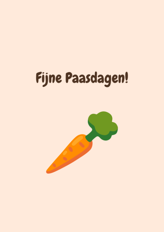 Fijne Paasdagen met wortel