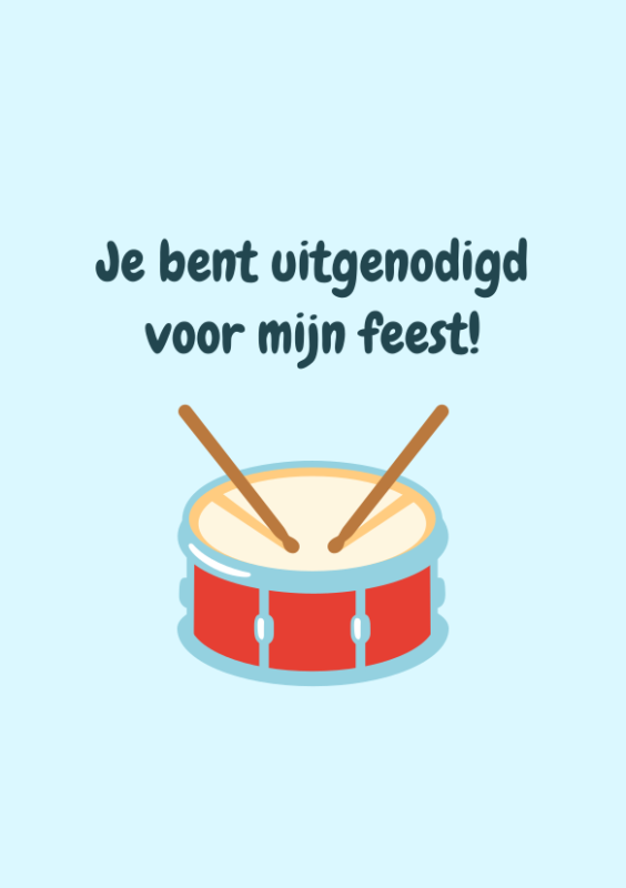 Je bent uitgenodigd voor mijn feest