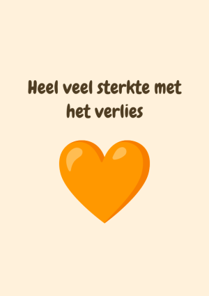 Heel veel sterkte met het verlies