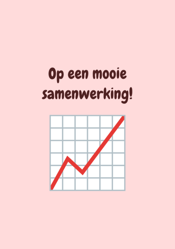 Op een mooie samenwerking met stijgende grafiek
