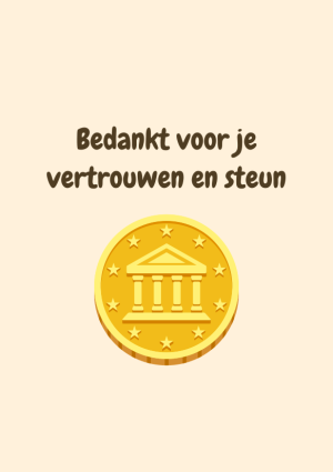 Bedankt voor je vertrouwen en steun