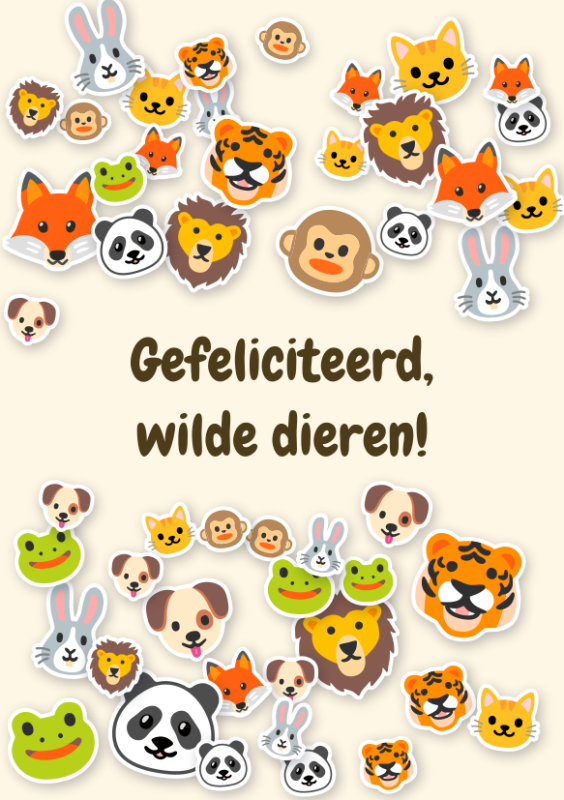 Gefeliciteerd, wilde dieren!