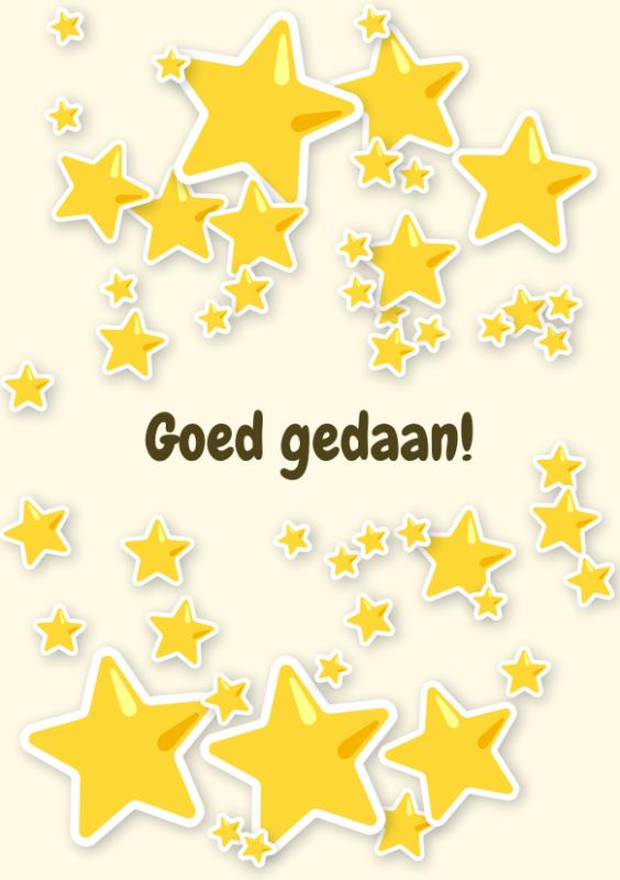 Goed gedaan!