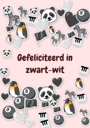 Gefeliciteerd in zwart-wit