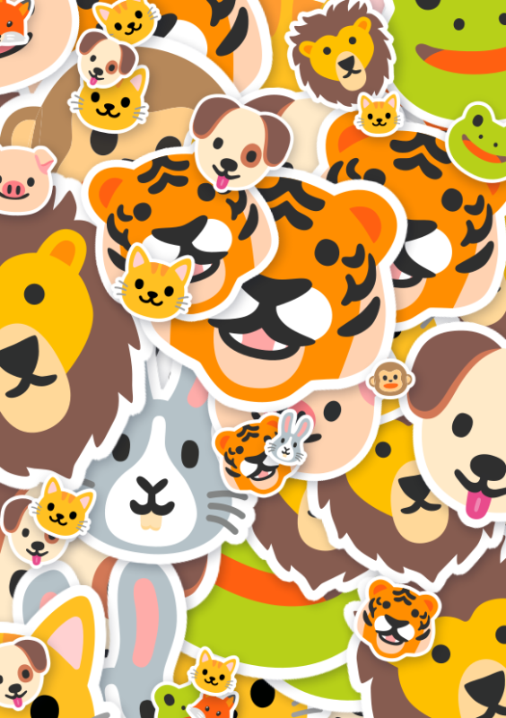 Emoji kaart vol dieren