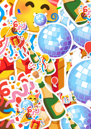 Emoji kaart vol feest