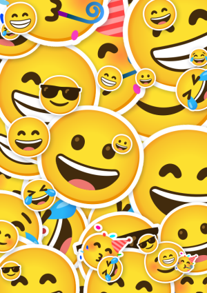 Emoji kaart vol smileys