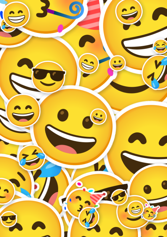 Emoji kaart vol smileys