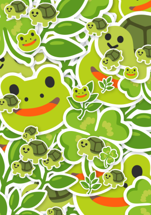 Emoji kaart vol kikkers