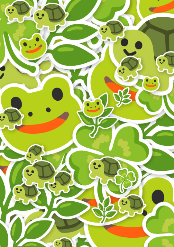 Emoji kaart vol kikkers