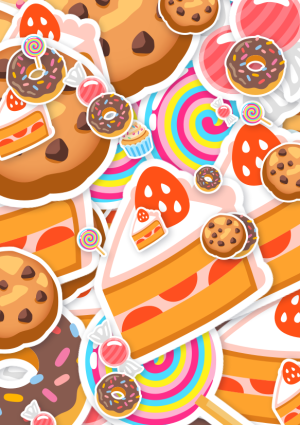 Emoji kaart vol donuts