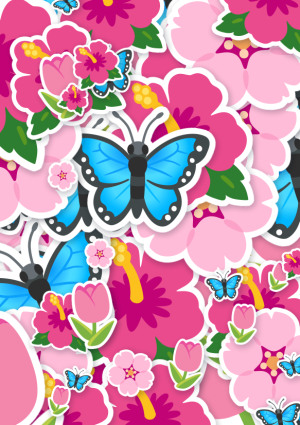 Emoji kaart vol vlinders