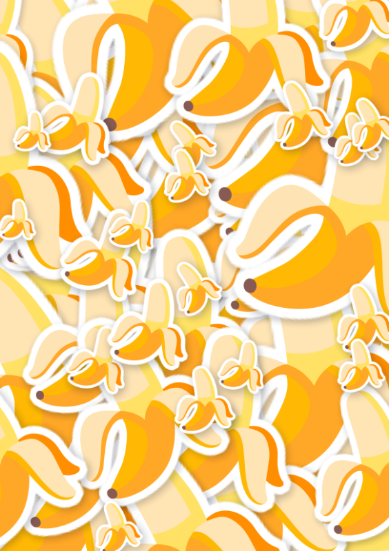 Emoji kaart vol bananen