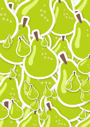 Emoji kaart vol peren