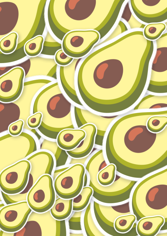 Emoji kaart vol avocado’s