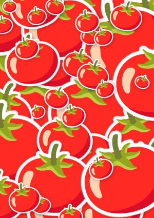 Emoji kaart vol tomaten